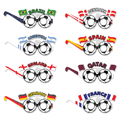 paper glasses with flags