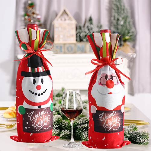Christmas Wine Bottle Covers