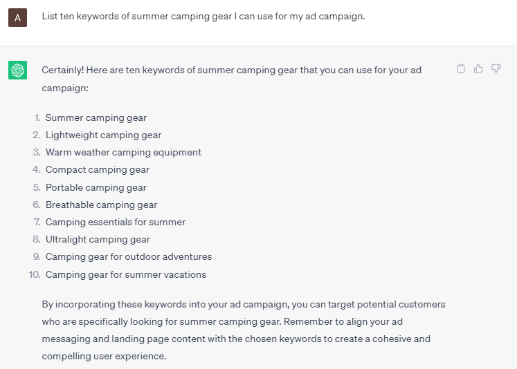 Keyword Research with ChatGPT