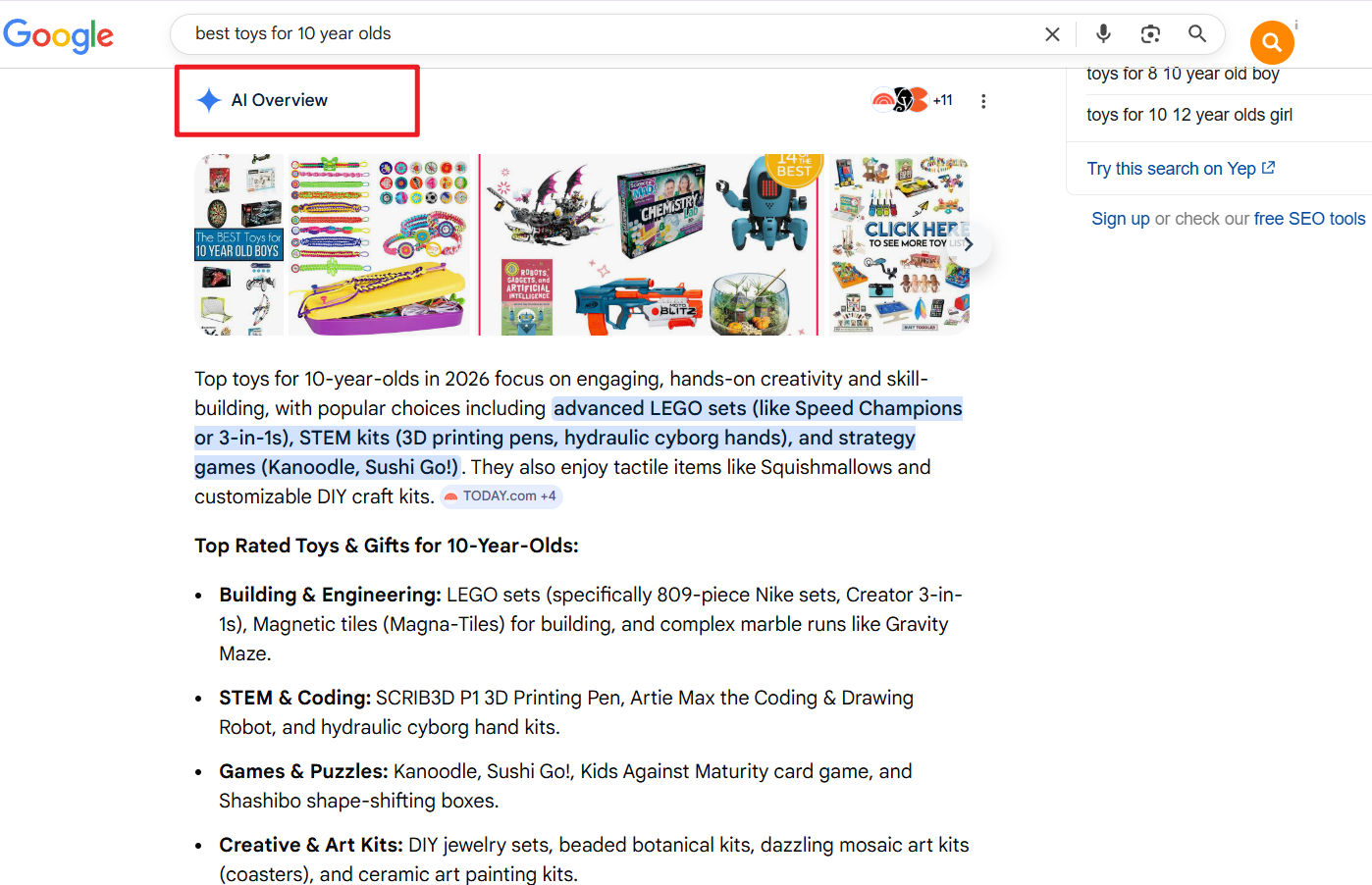 best toys in google search