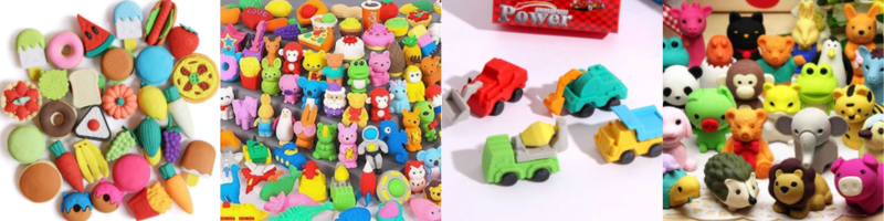 Animal & Food & Puzzle Erasers