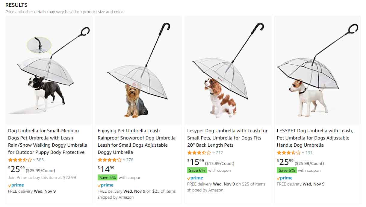 Amazon dog umbrella