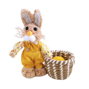 Straw Easter Craft Bunny Easter Basket