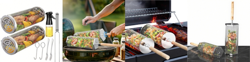 Rolling Grill Baskets