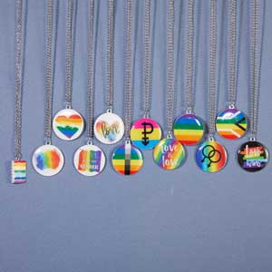 Colares com símbolos LGBTQ+
