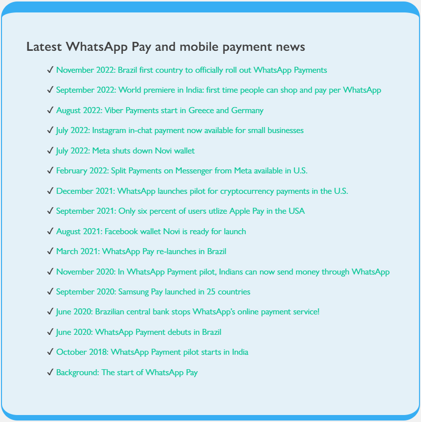 Latest WhatsApp Pay snd mobile payment news