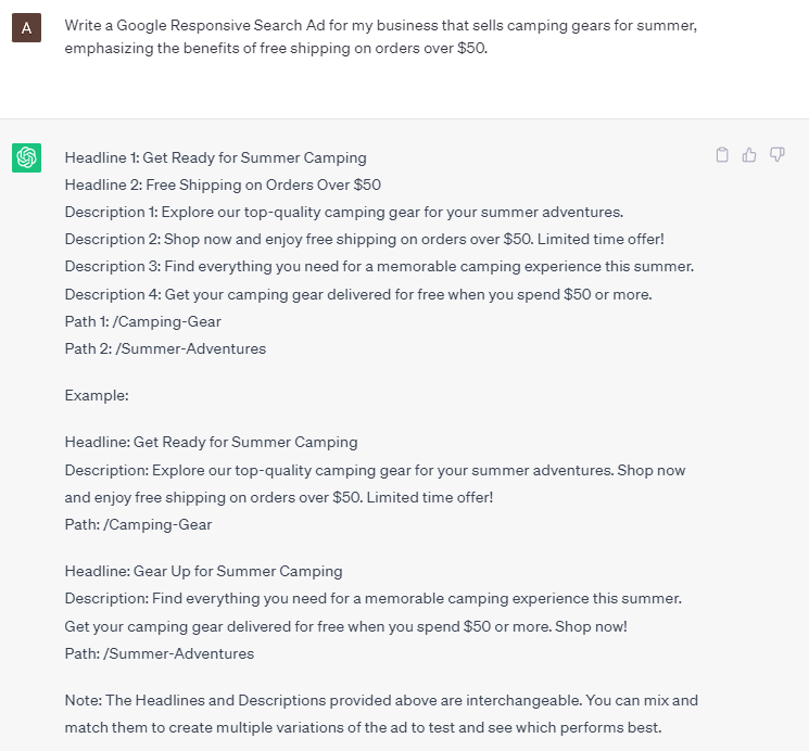 Generate Advertising Content with ChatGPT