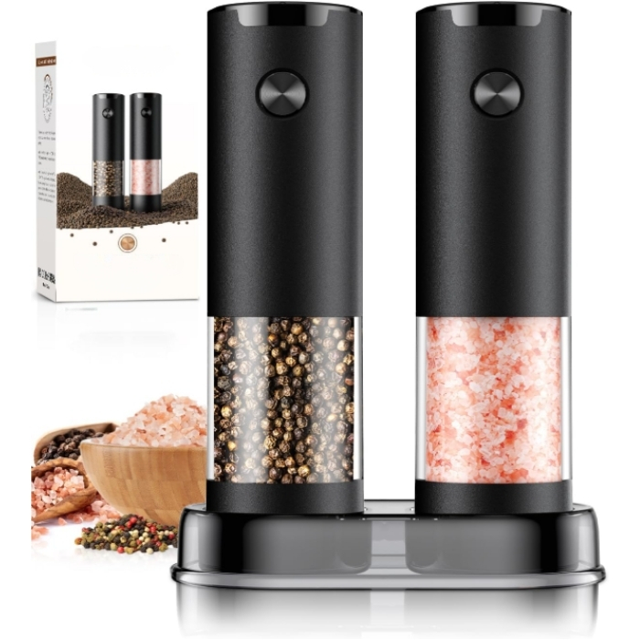 Electric Salt and Pepper Grinder Set