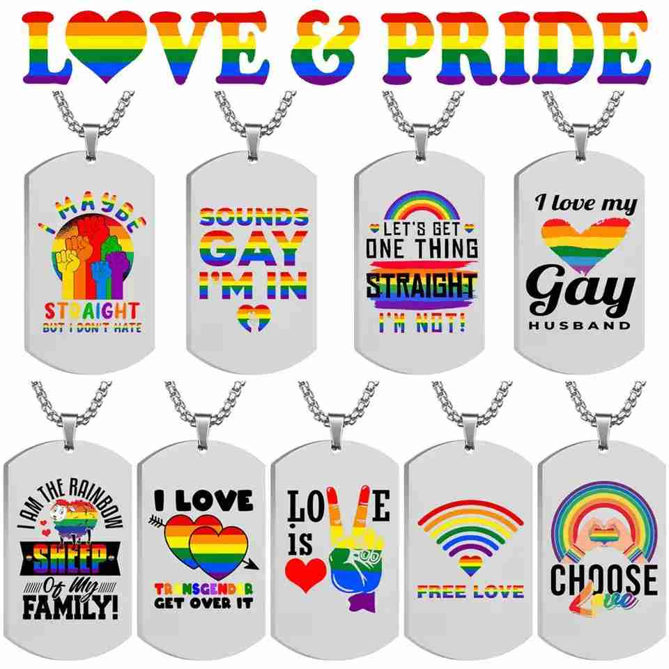 Colares com símbolos LGBTQ+