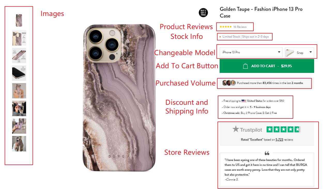 product page