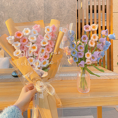 hand-knit cashmere bouquets