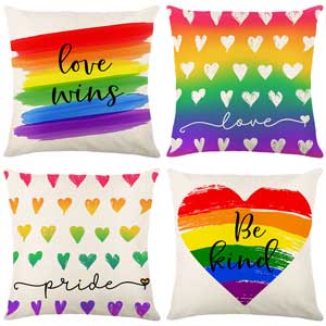 rainbow pillowcase