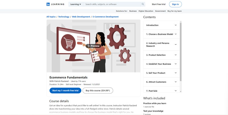 LinkedIn: Ecommerce Fundamentals