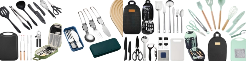 Cooking Mess Kits and Utensil Sets